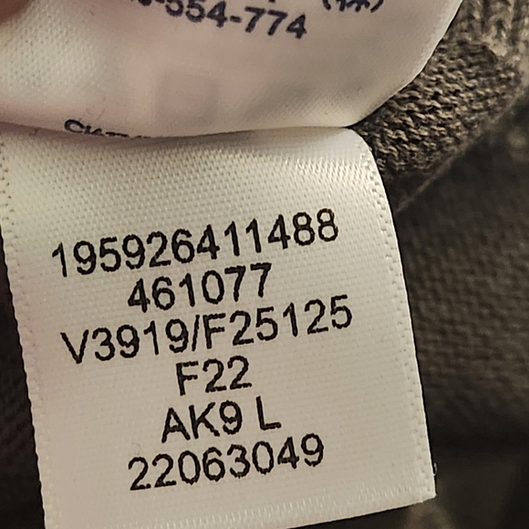 Lands' End‎ 100% supima cotton v-neck sweater olive green men's large - Picture 5 of 6